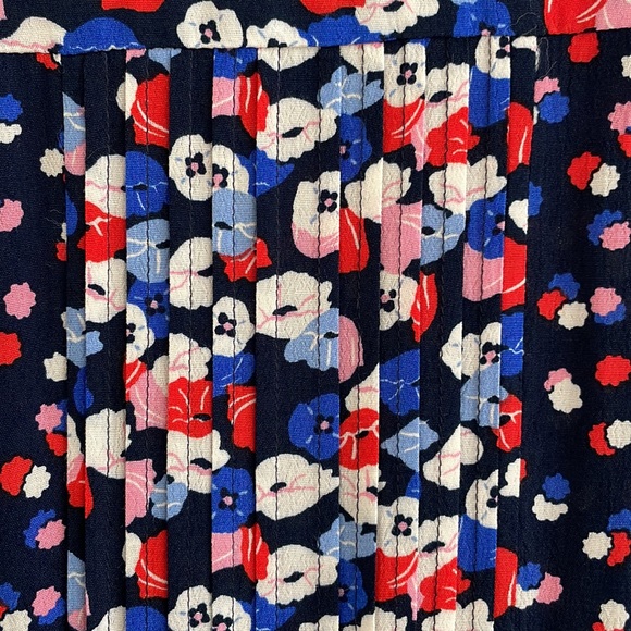 Boden Women's Size US 16L (Tall) Navy Blue Flower Print Shift Dress - Picture 5 of 6